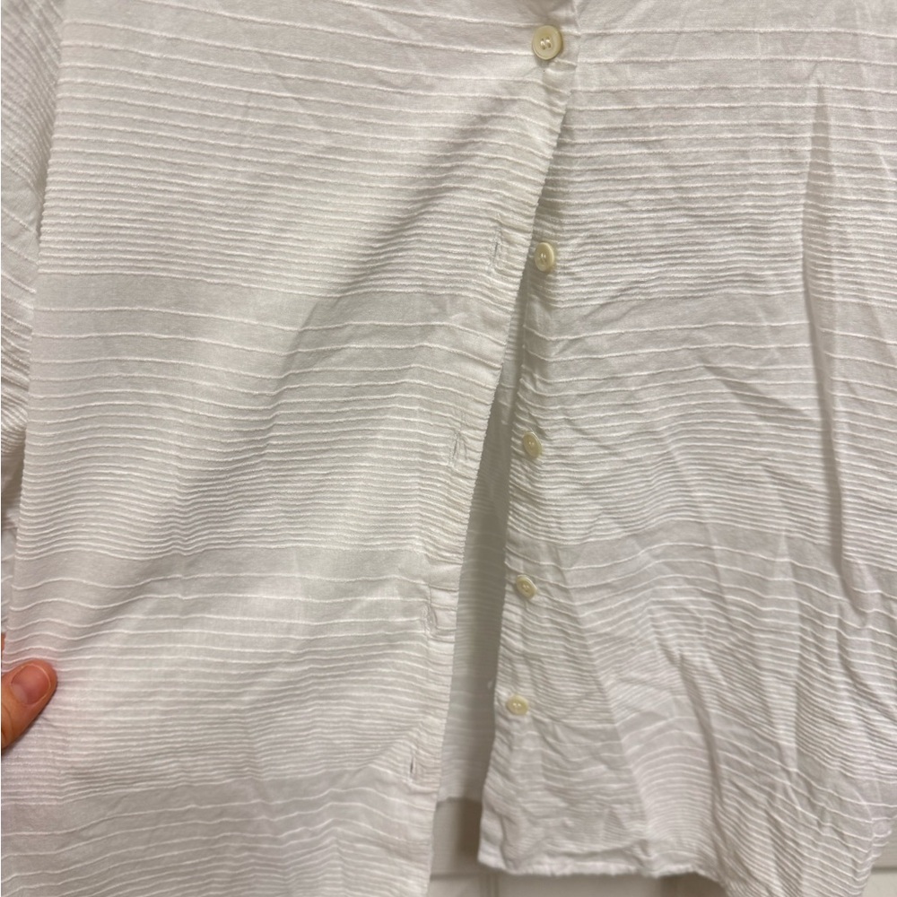 J. Mclaughlin White Button Front Blouse - image 4